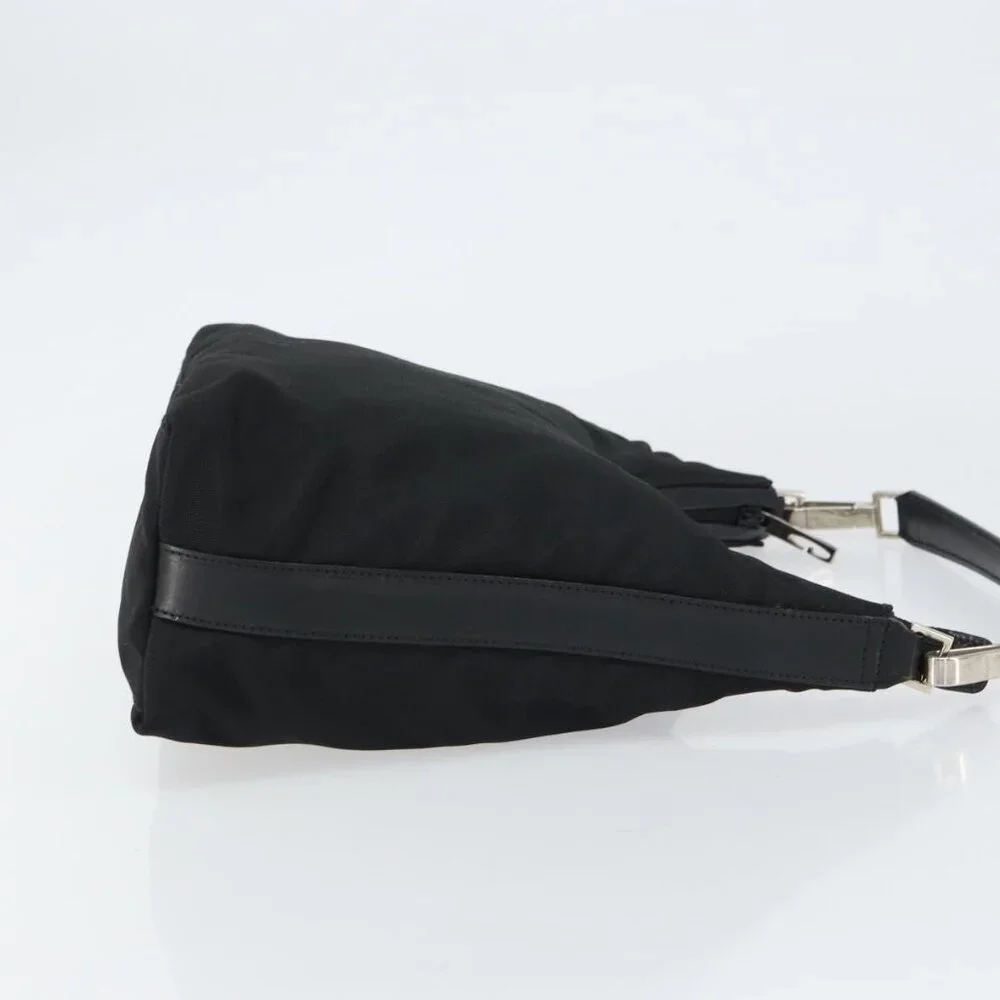 Authentic GUCCI Shoulder Bag Nylon Black Silver 000 0602 3754 - Picture 11 of 16